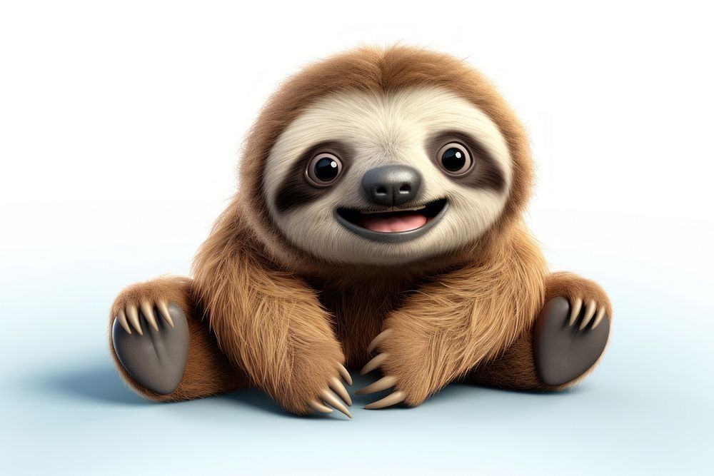 Animal sloth cartoon mammal. AI generated Image by rawpixel.