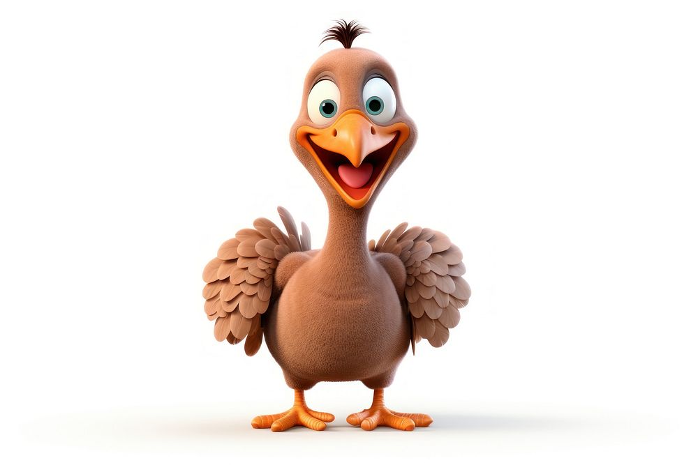 Cartoon animal turkey bird. AI generated Image by rawpixel.