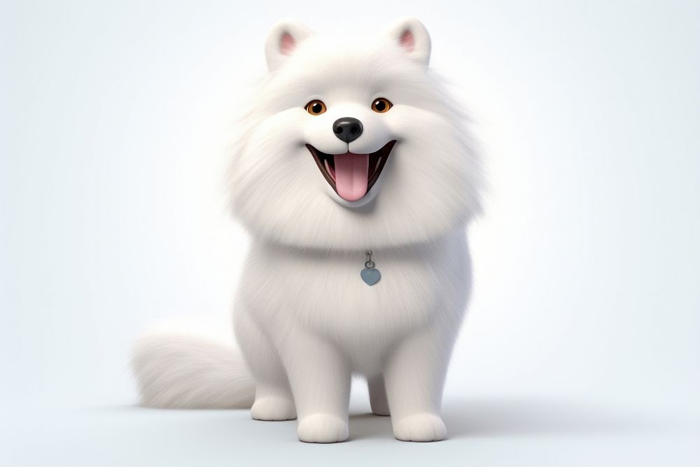 Samoyed mammal animal white. AI generated Image by rawpixel.