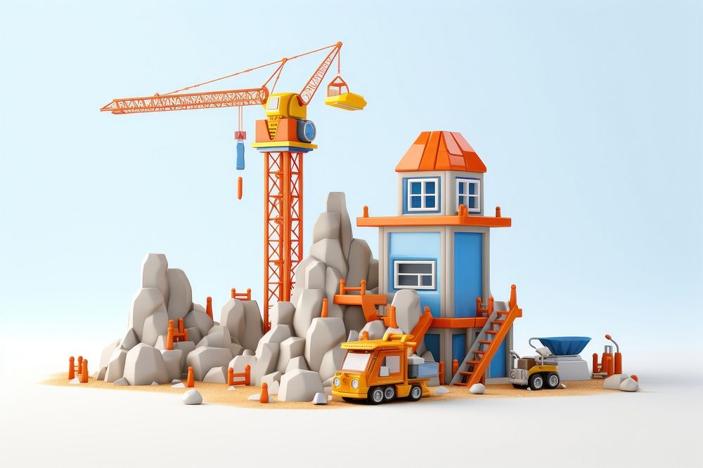 Construction architecture dollhouse playhouse. AI generated Image by rawpixel.