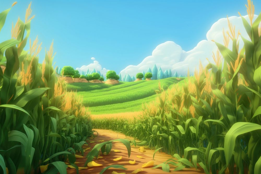 Agriculture landscape outdoors nature. AI generated Image by rawpixel.