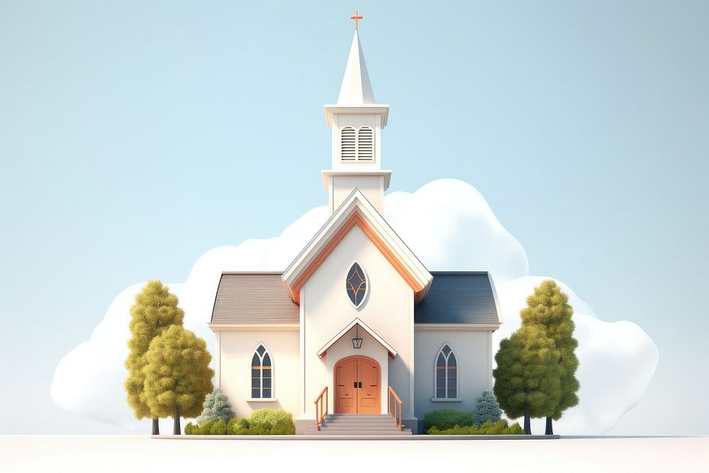 Architecture building steeple church. AI generated Image by rawpixel.