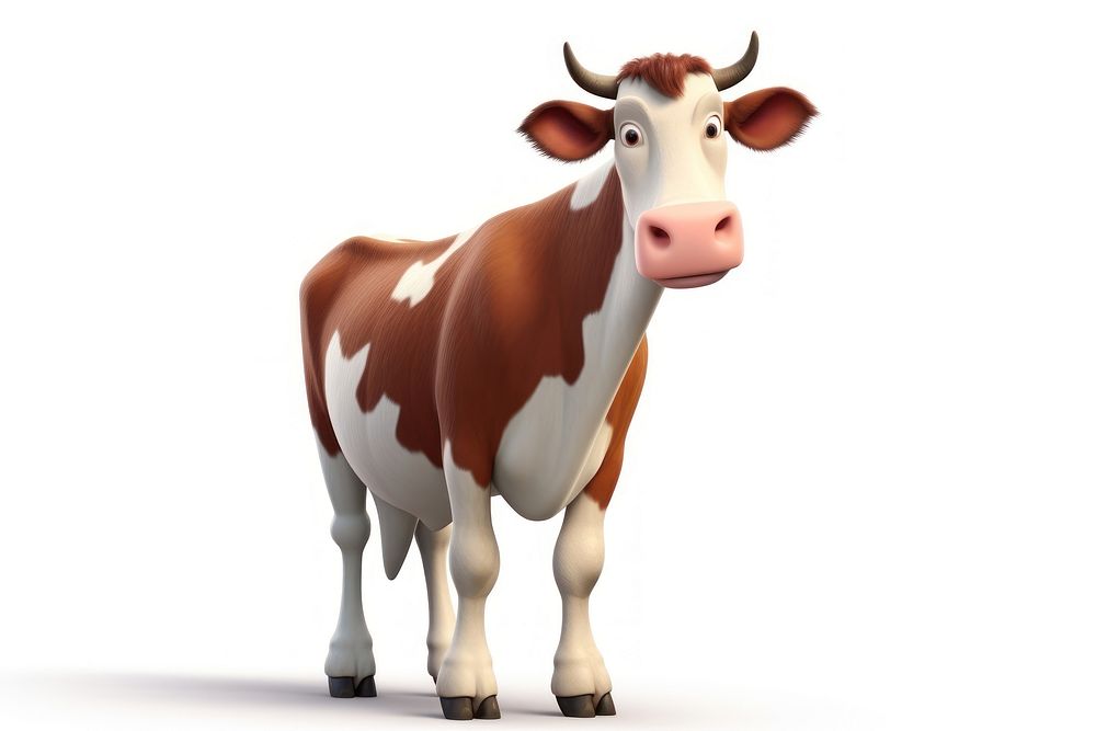 Cow livestock cartoon mammal. AI generated Image by rawpixel.