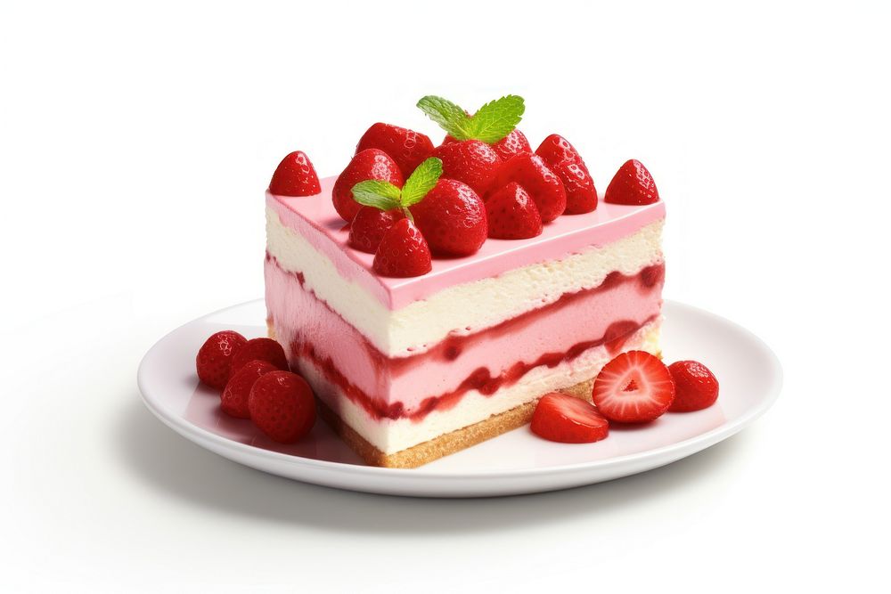 Strawberry cake raspberry dessert. 