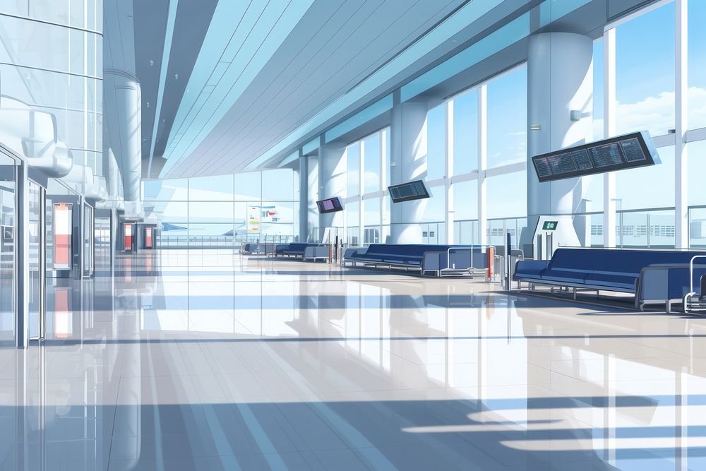 Airport infrastructure headquarters architecture. AI generated Image by rawpixel.