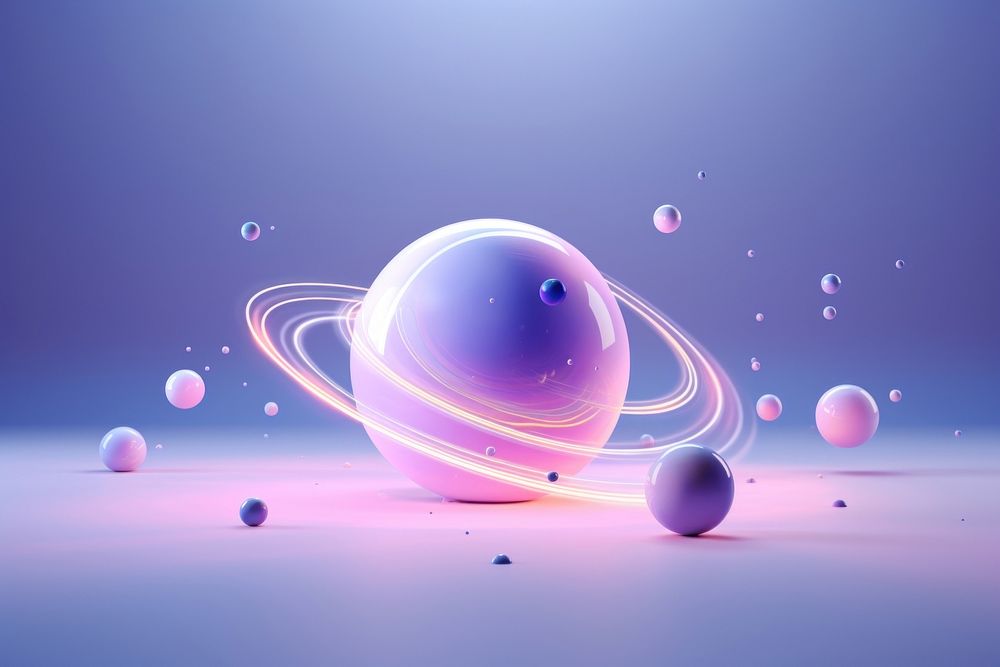 Universe sphere purple night. AI generated Image by rawpixel.