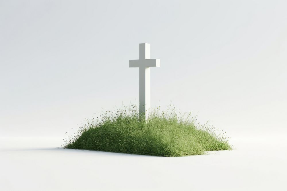 Cross symbol grave spirituality. AI generated Image by rawpixel.