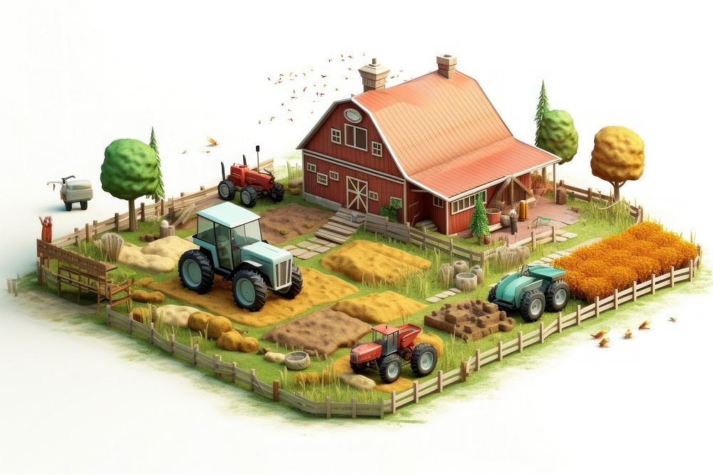 Farm agriculture outdoors building. AI generated Image by rawpixel.