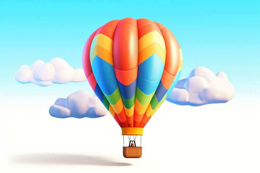 Balloon aircraft vehicle cartoon. 