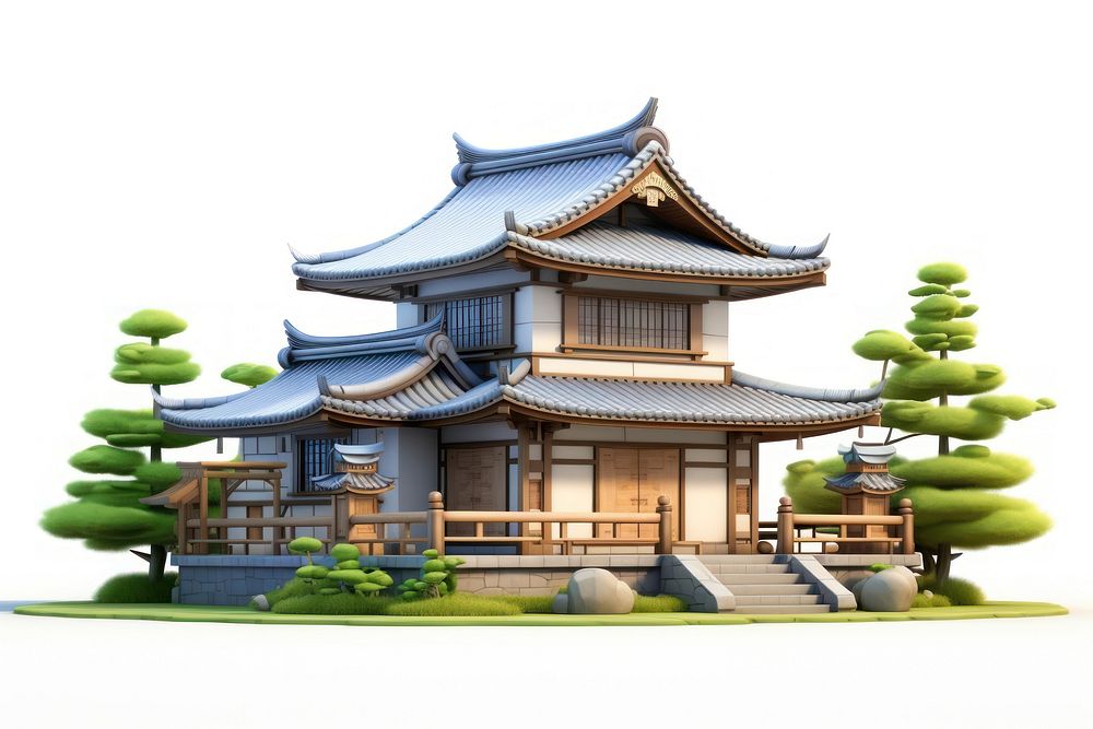 Architecture building pagoda shrine. AI generated Image by rawpixel.