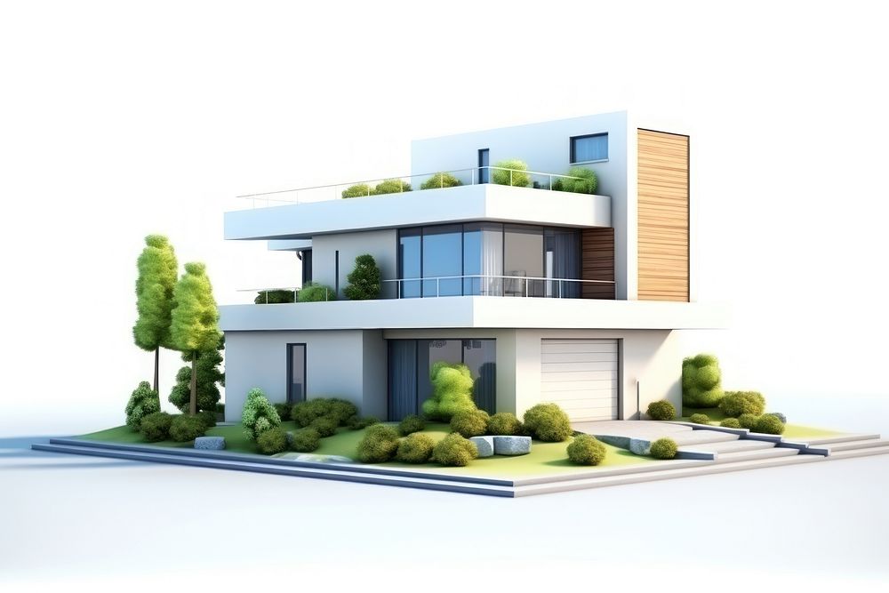 House architecture building villa. AI generated Image by rawpixel.