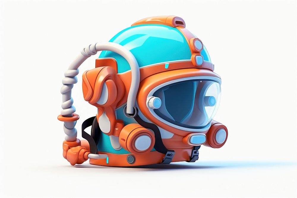 Cartoon helmet font technology. AI generated Image by rawpixel.