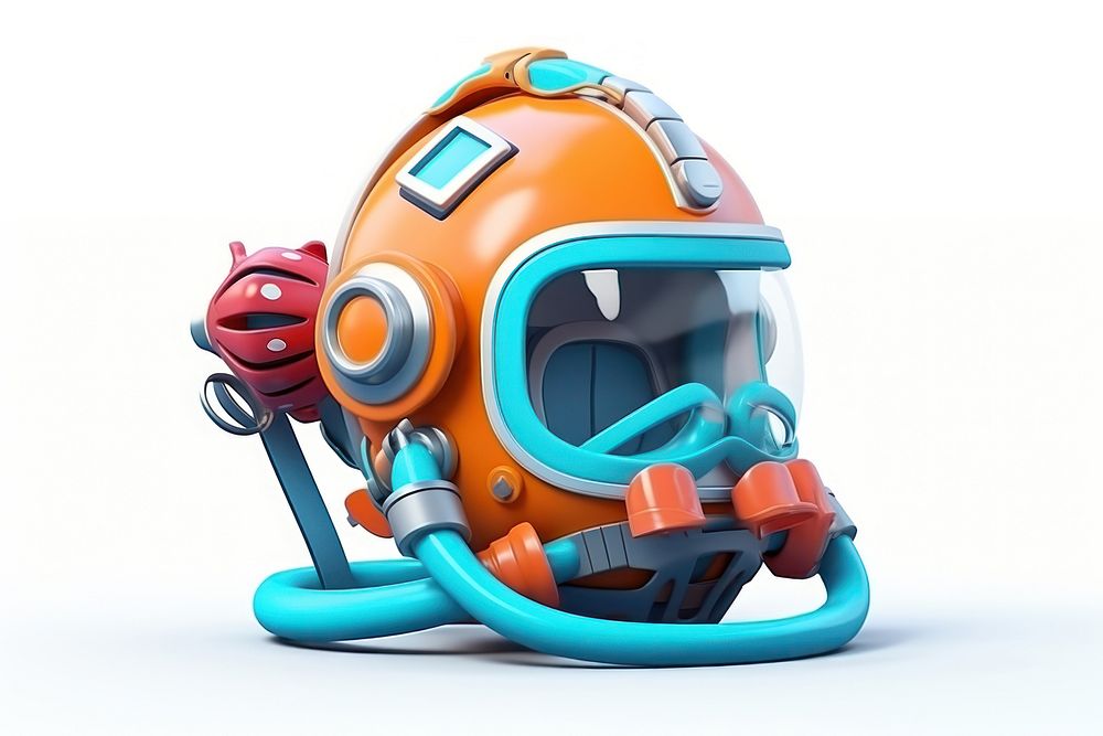Cartoon helmet white background protection. AI generated Image by rawpixel.