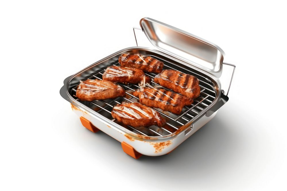 Grilling cooking meat food. AI generated Image by rawpixel.