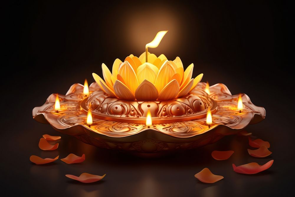 Diwali spirituality illuminated celebration. AI generated Image by rawpixel.