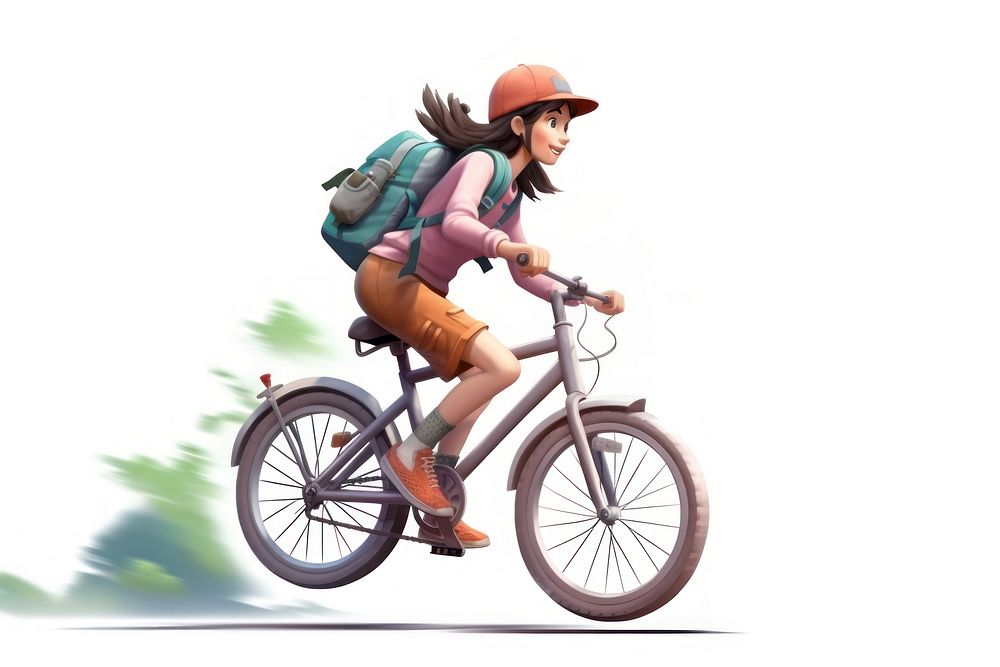 Bicycle vehicle cycling cartoon. AI generated Image by rawpixel.