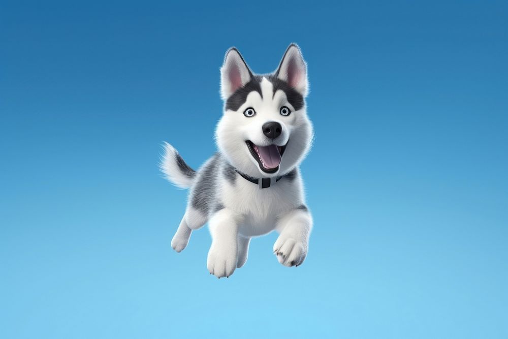 Cartoon mammal animal husky. AI generated Image by rawpixel.