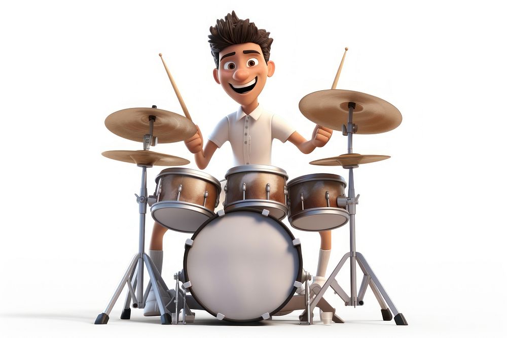 Drummer drums percussion musician. AI generated Image by rawpixel.