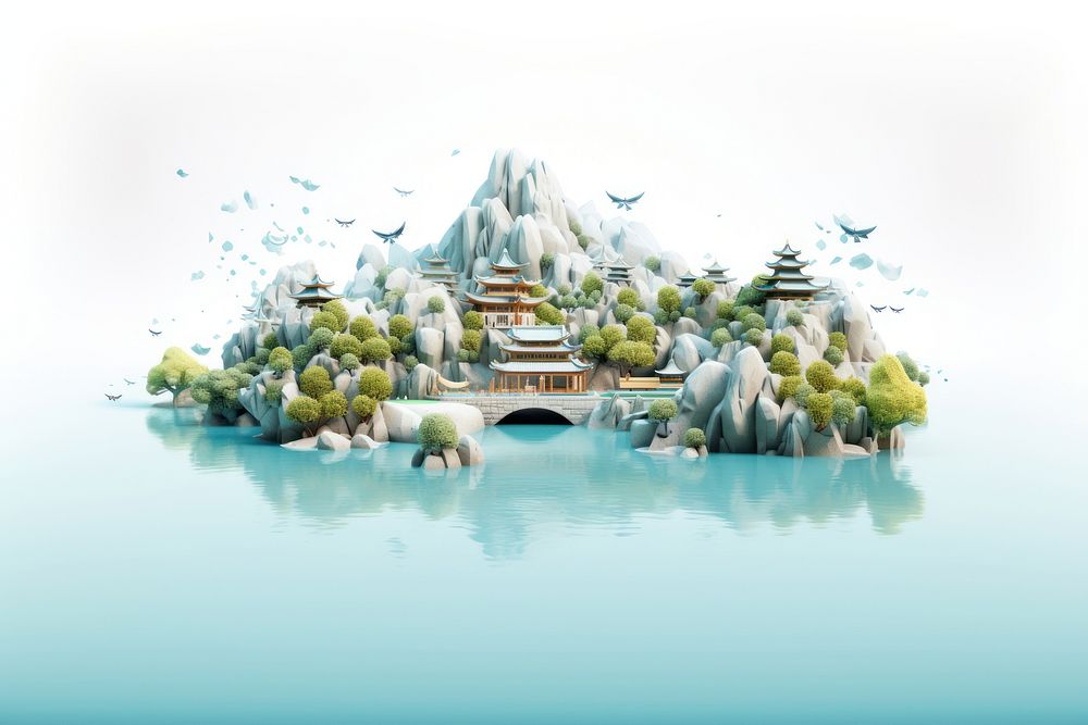 Outdoors cartoon nature architecture. AI generated Image by rawpixel.