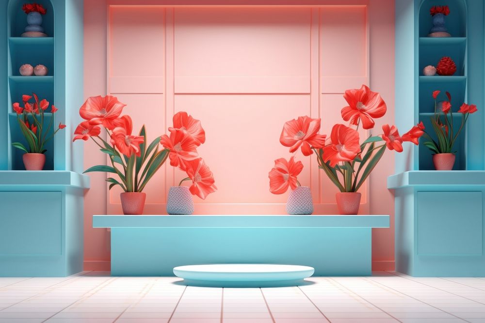 Flower furniture plant petal. AI generated Image by rawpixel.