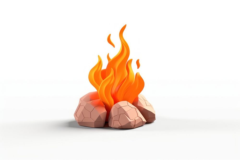 Fire bonfire font white background. AI generated Image by rawpixel.