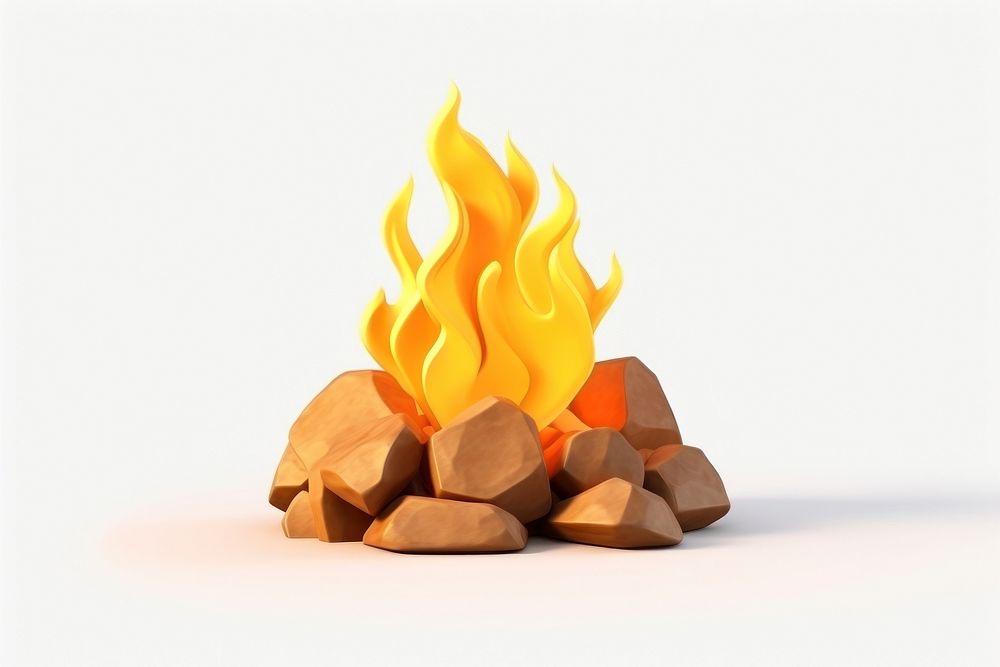 Fire bonfire font white background.