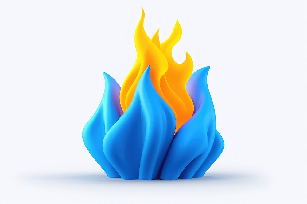 Fire cartoon font blue. AI generated Image by rawpixel.
