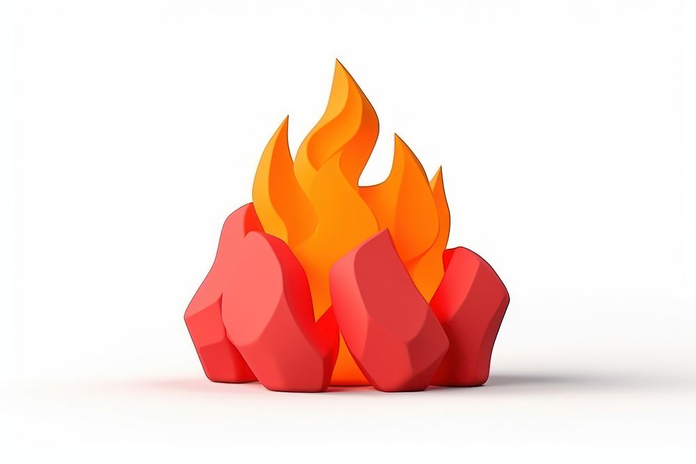 Fire font red white background. AI generated Image by rawpixel.