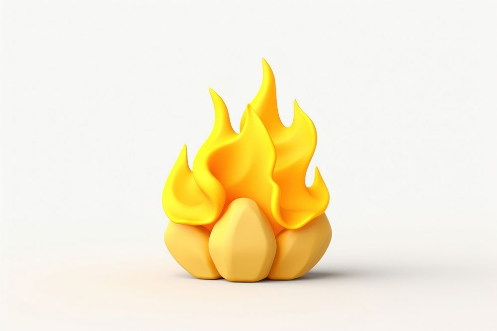 Fire yellow font white background. AI generated Image by rawpixel.