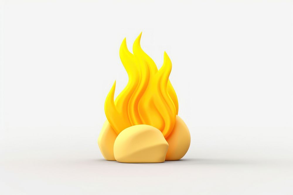 Fire cartoon yellow font. AI generated Image by rawpixel.