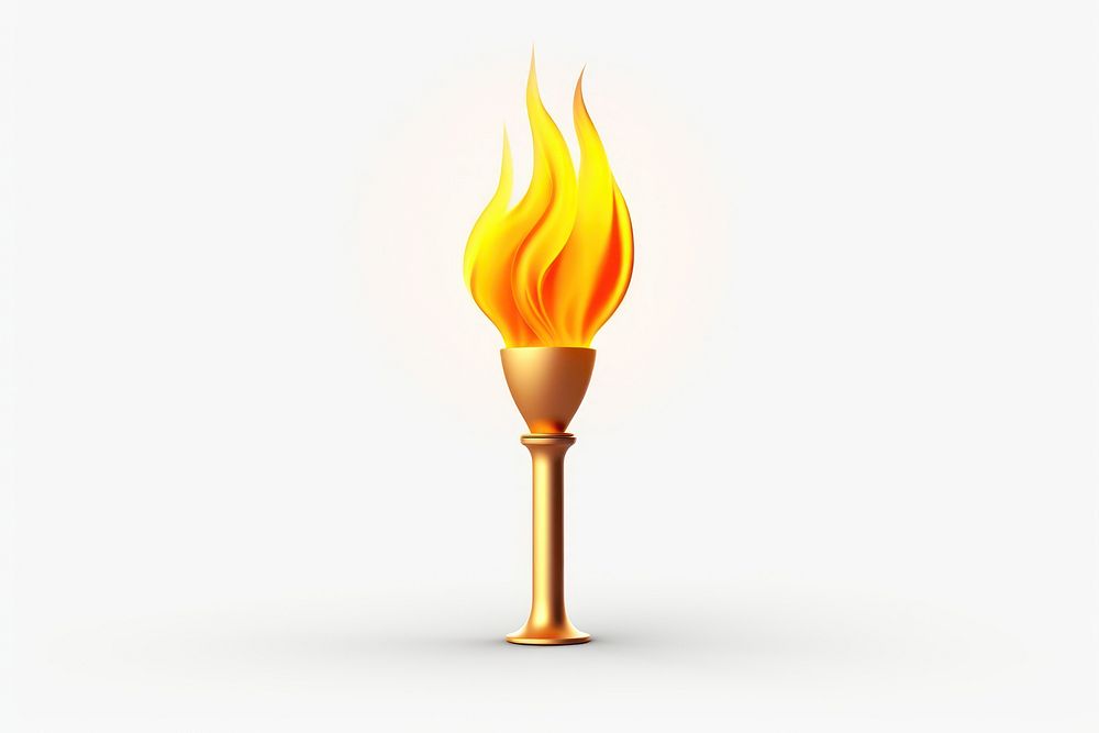 Burning torch font fire. 