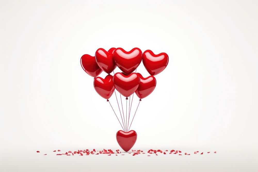 Balloon heart celebration anniversary. AI generated Image by rawpixel.