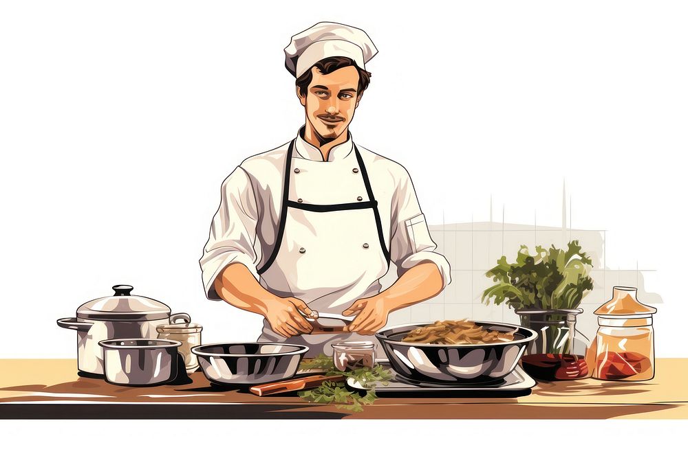 Chef kitchen cooking adult. AI generated Image by rawpixel.