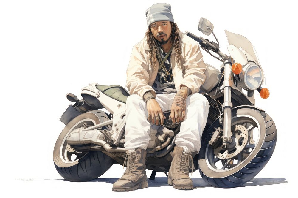 Motorcycle portrait vehicle sitting. AI generated Image by rawpixel.