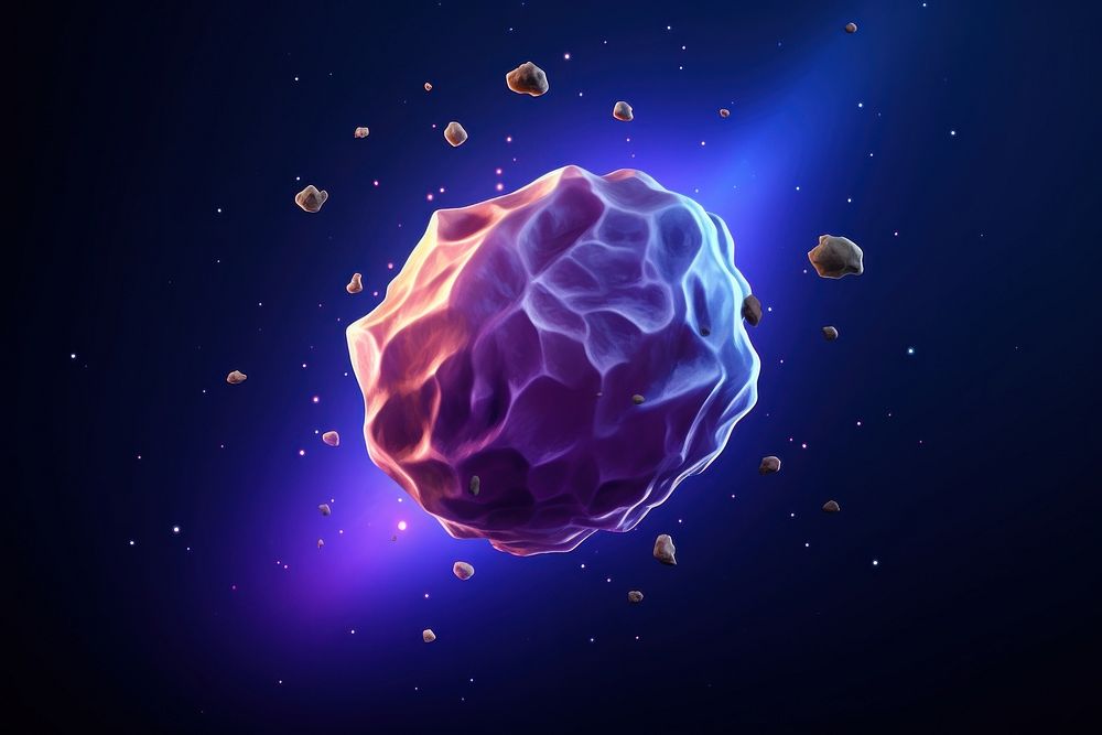 Space sphere purple night. AI generated Image by rawpixel.