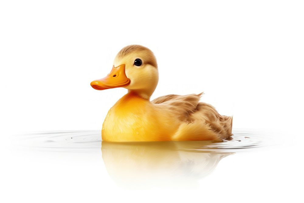 Duck swimming animal bird. AI generated Image by rawpixel.