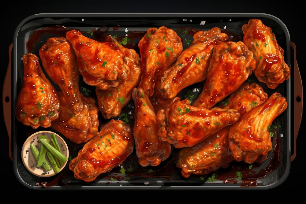 Grilling chicken meat food. AI generated Image by rawpixel.