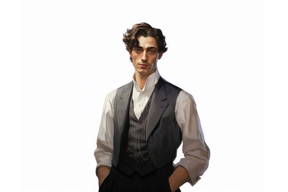 Fashion 1900 years tuxedo adult man. AI generated Image by rawpixel.