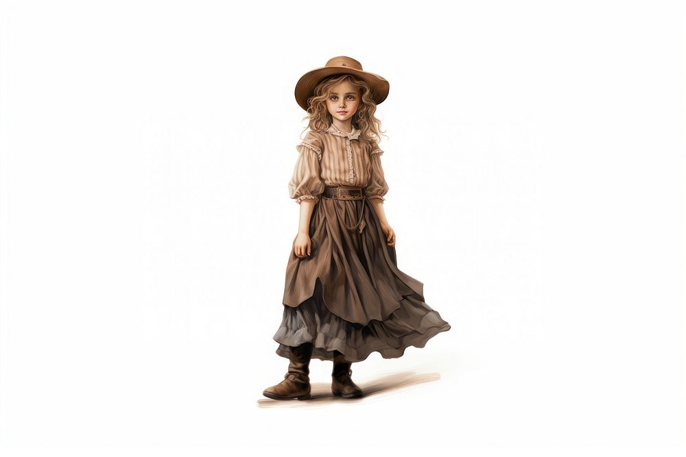 Fashion 1900 years white background scarecrow headwear. AI generated Image by rawpixel.