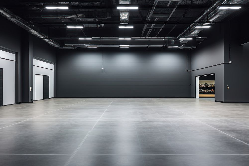 Flooring architecture warehouse darkness. AI generated Image by rawpixel.