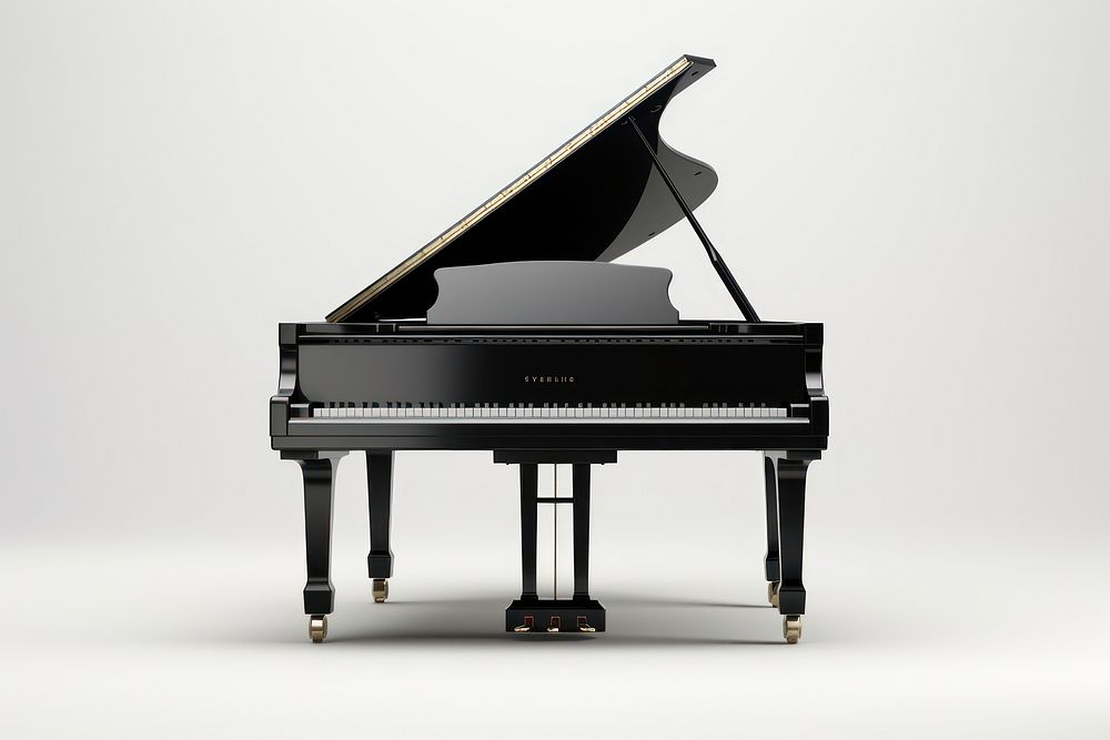 Piano keyboard black harpsichord. AI generated Image by rawpixel.