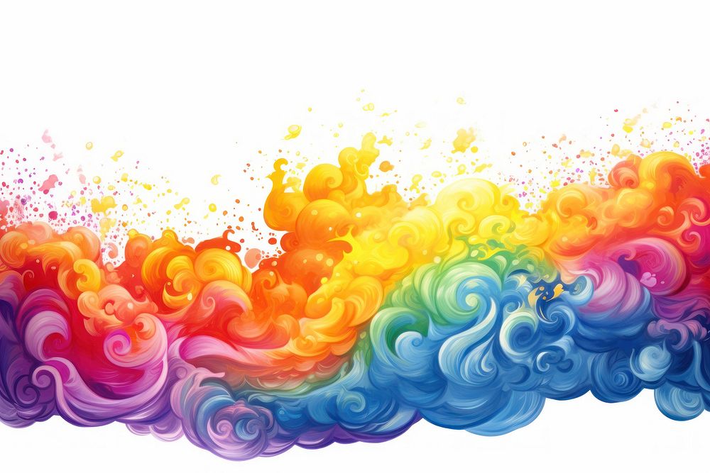 Backgrounds rainbow pattern white background. AI generated Image by rawpixel.