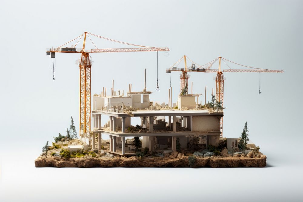 Construction architecture development dollhouse. AI generated Image by rawpixel.