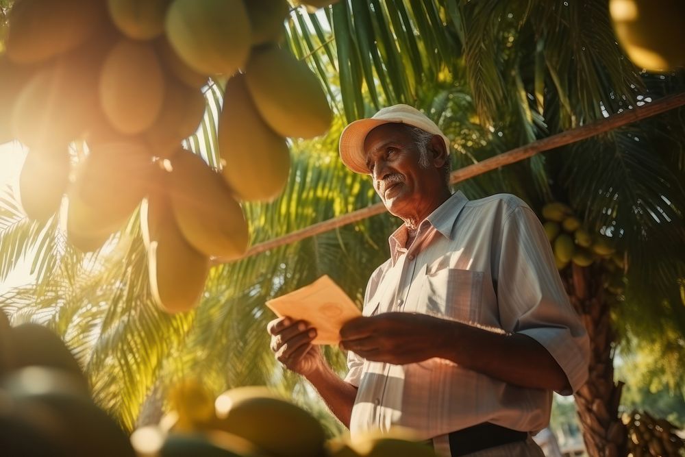 Farmer adult tree man. AI generated Image by rawpixel.