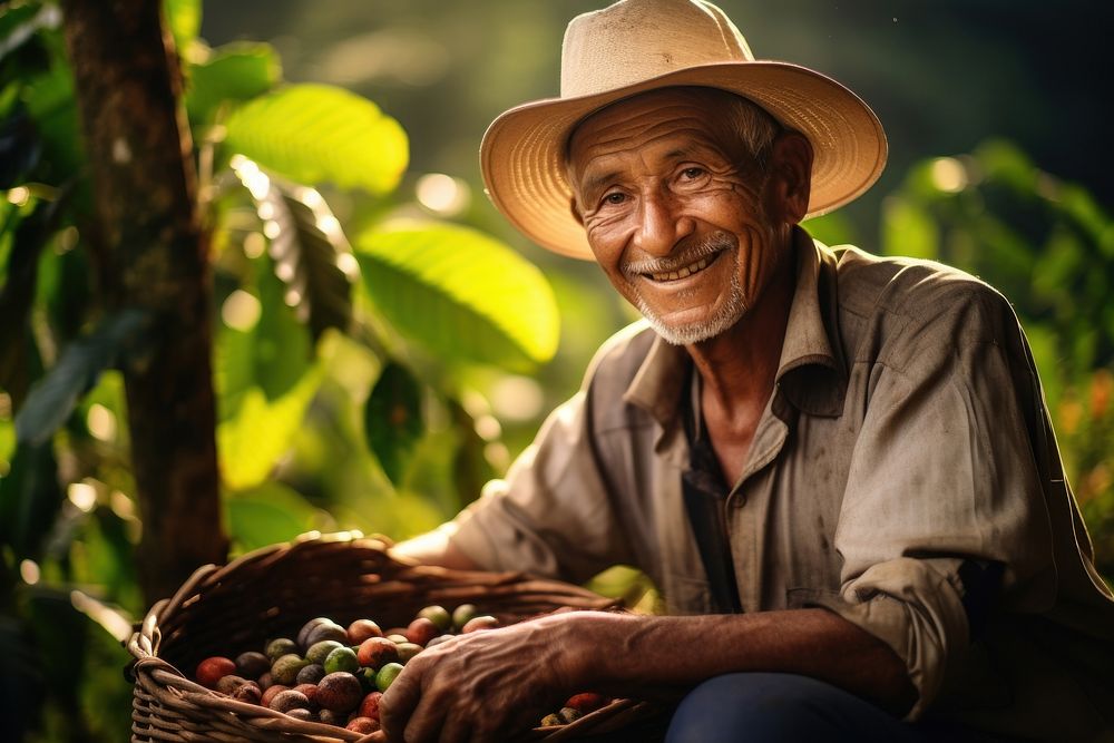 Landscape outdoors farmer. 