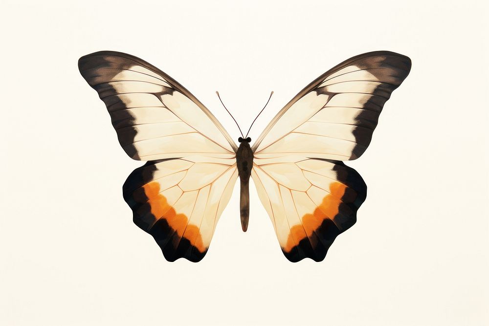 Butterfly animal insect white background. 