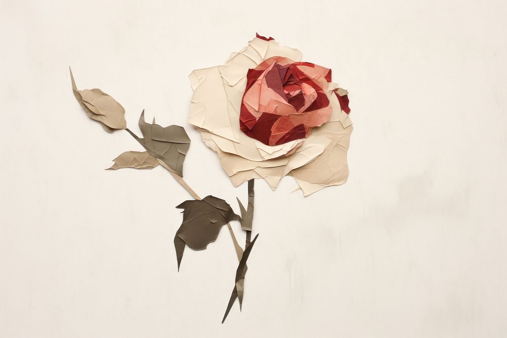 Paper rose art flower. AI generated Image by rawpixel.