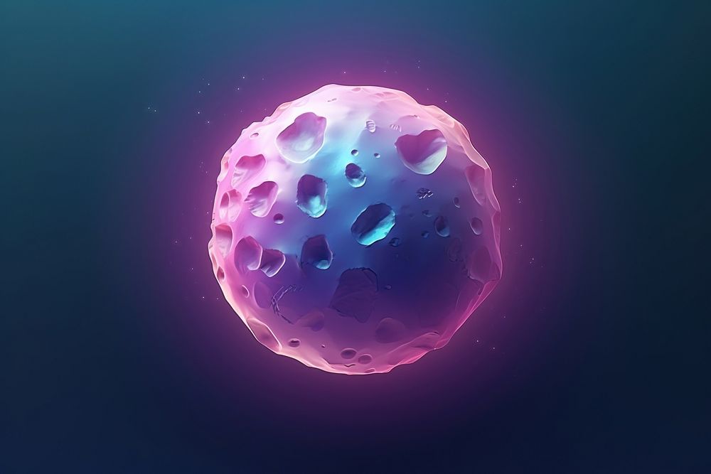 Sphere science purple shape. AI generated Image by rawpixel.