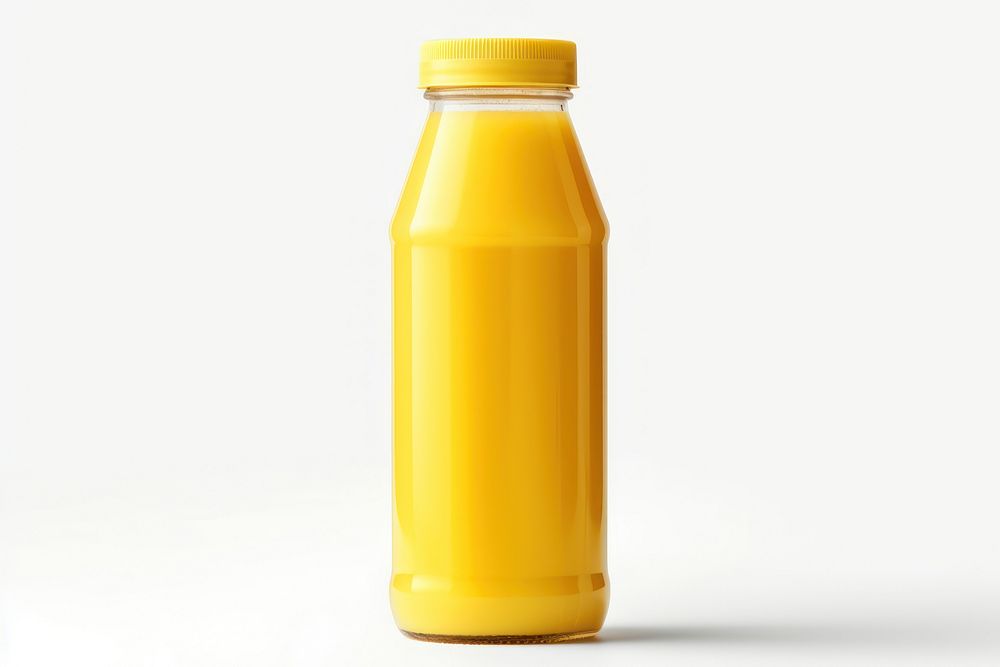 Bottle juice yellow drink. AI generated Image by rawpixel.