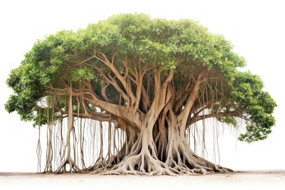 Tree banyan plant white background. | Premium Photo - rawpixel